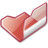 Folder red open Icon